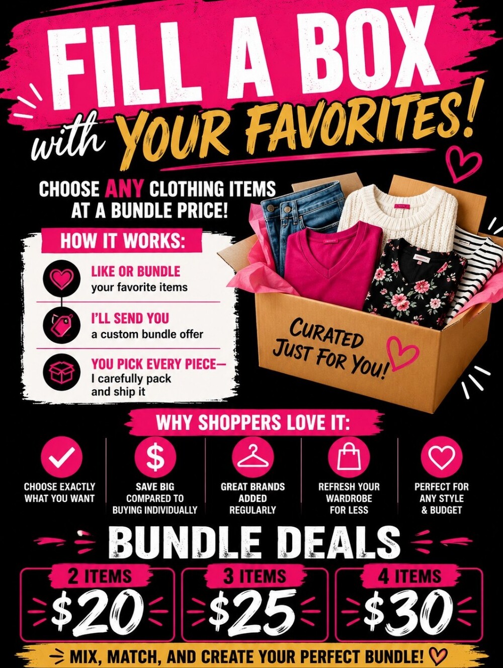Build Your Own Bundle | 2 For $20  | 3 For $25 | 4 For $30